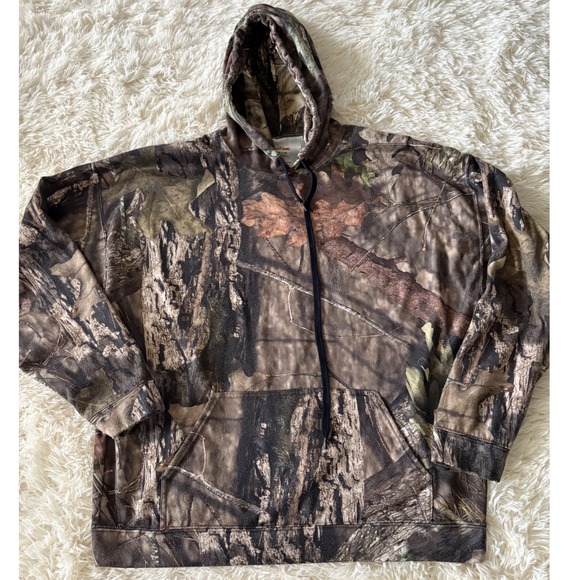 Mossy Oak Camo Pullover Hoodie Mens XL Hunting Outdoors Camouflage - Picture 1 of 5